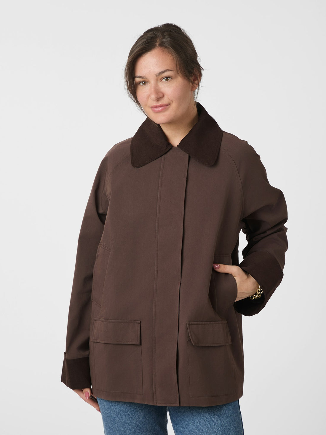 Neo Noir Anastacia Cord Jacket Brown