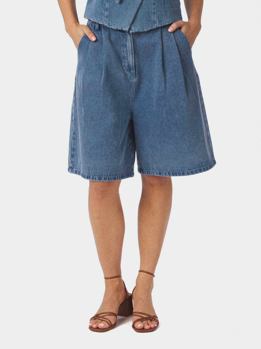 Neo Noir Rosel Denim Shorts Blue
