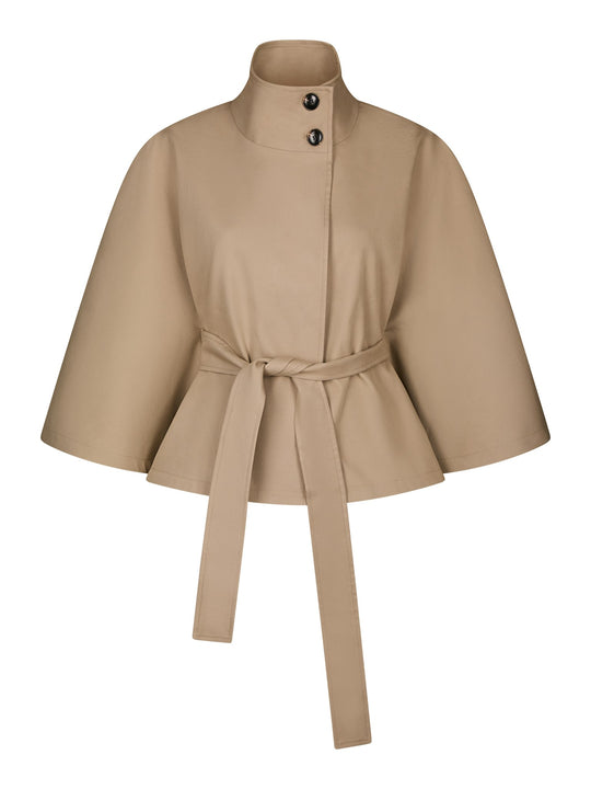 Neo Noir Zanna Trench Cape Sand