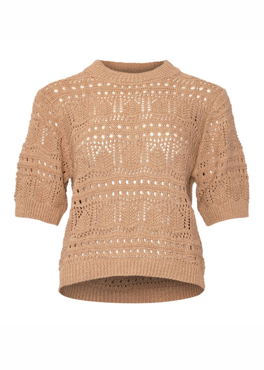 Noella Livia Knit Top T-Shirts Oyster Melange