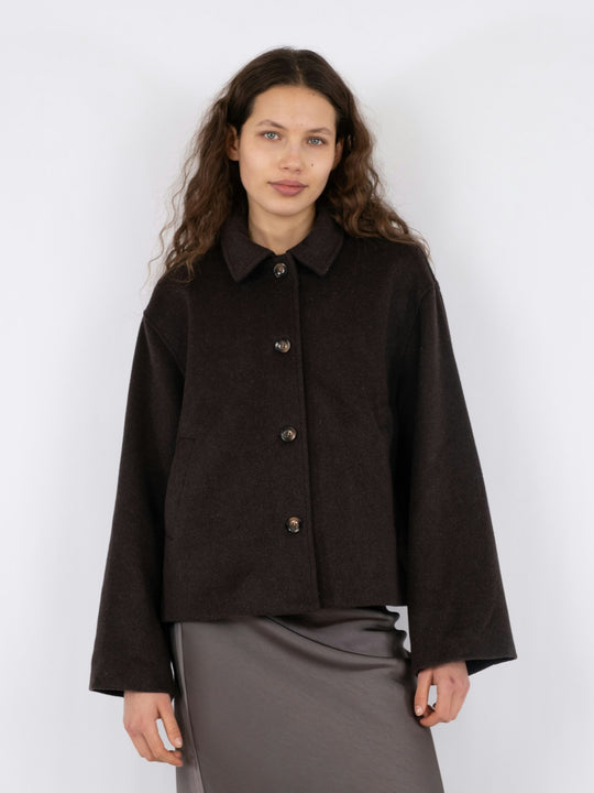 Neo Noir Hamra Wool Jacket Grey Melange