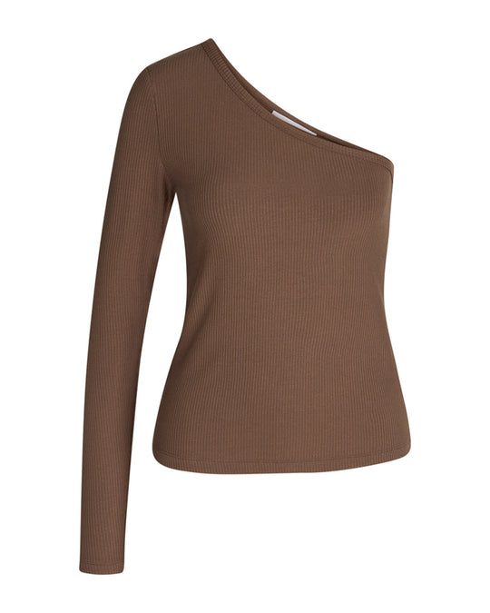 La Rouge Lisa One shoulder L/S Brown
