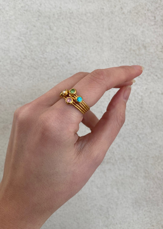 Black Design by Camilla Folkman Crystal Rings (More Colors)